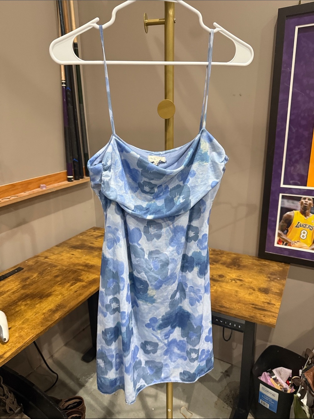 See You Monday Light Blue Floral Slip Cami